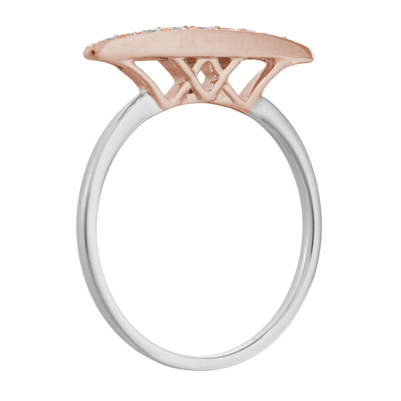 14K Gold Diamond Raised Ring