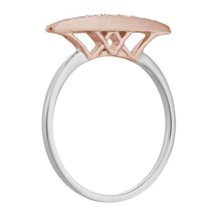 14K Gold Diamond Raised Ring