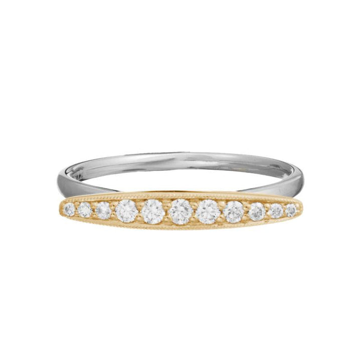 14K Gold Diamond Raised Ring
