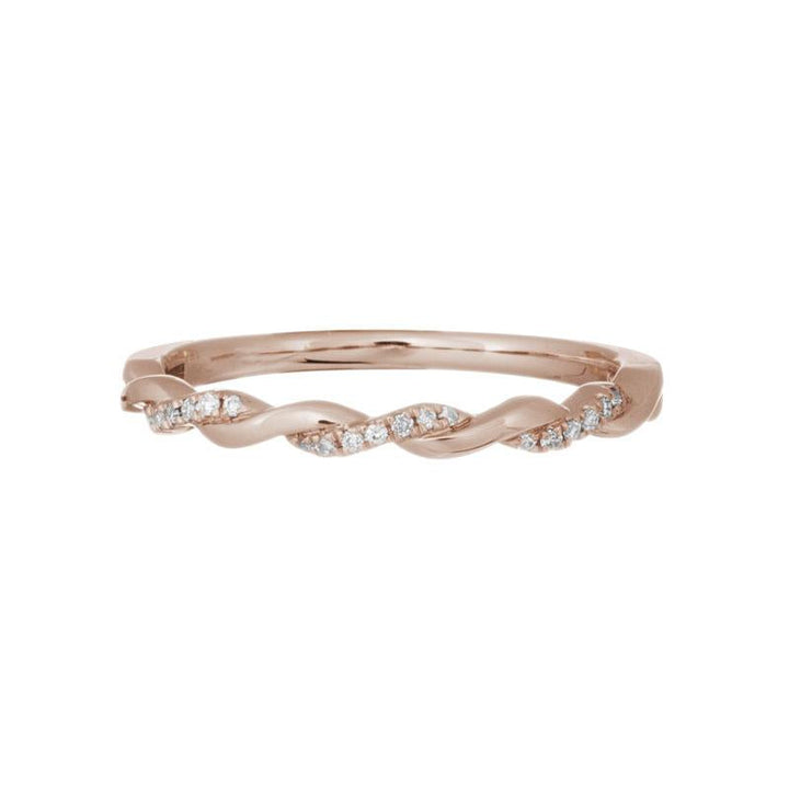 14K Gold Diamond Stackable Ring
