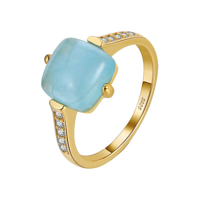 Aquamarine Gold Ring