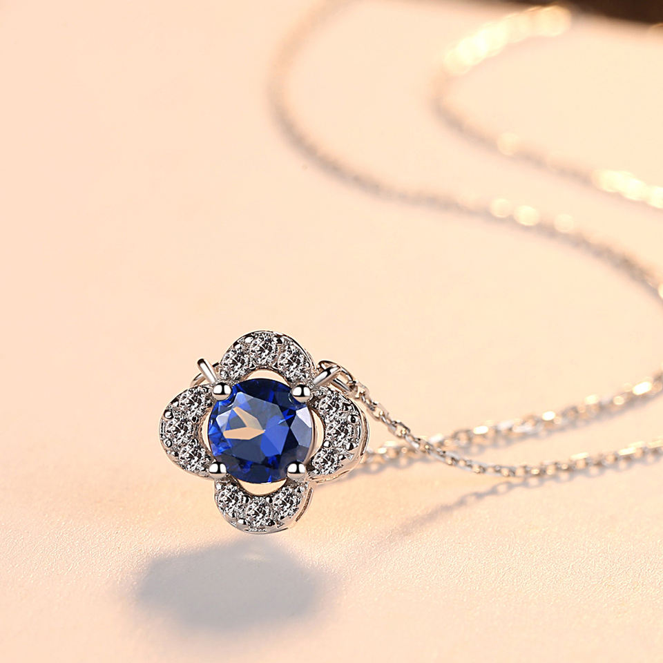 Sapphire Simulant Necklace