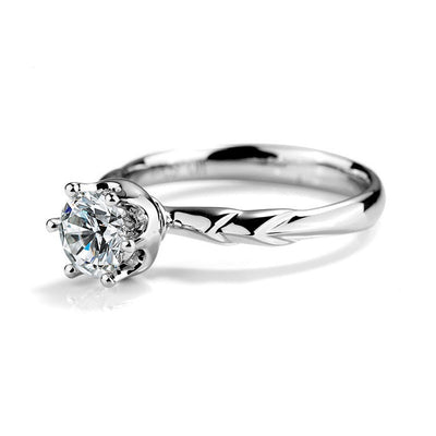 18K Gold 1 TCW Solitaire Moissanite Ring