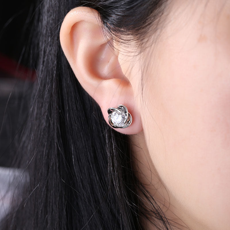 18K Gold 2 TCW Moissanite Earrings