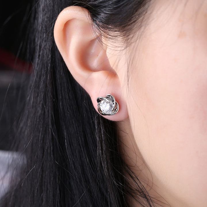 18K Gold 2 TCW Moissanite Earrings