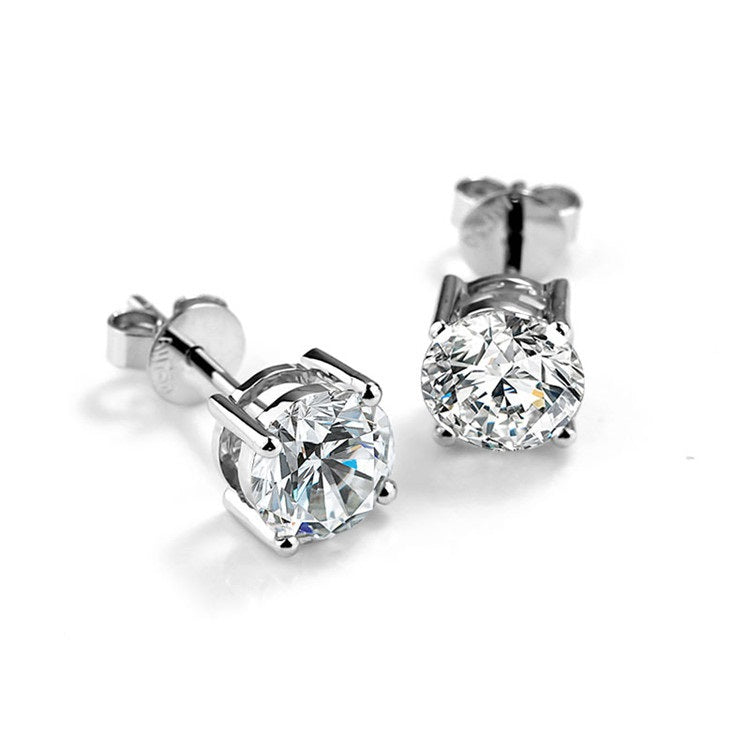 18K Gold 2 TCW Moissanite Earrings