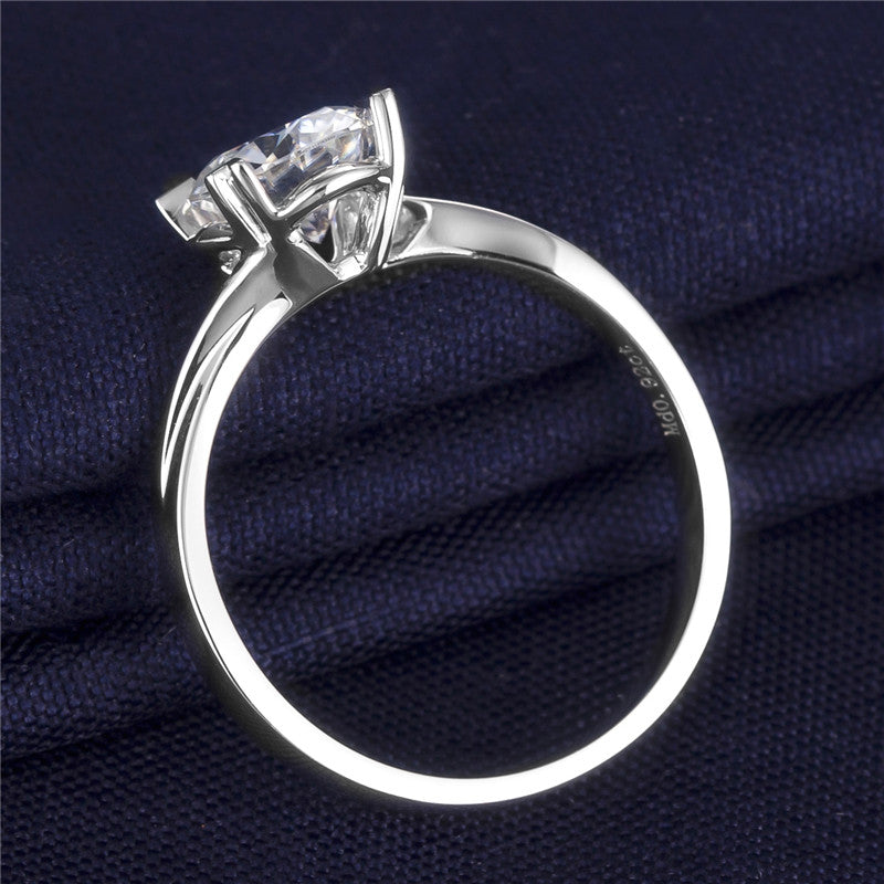 10K Gold Created Diamond 0.3 CT Solitaire Ring