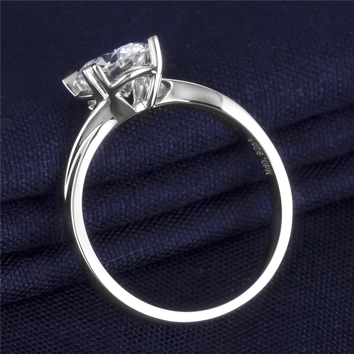 10K Gold Created Diamond 0.3 CT Solitaire Ring