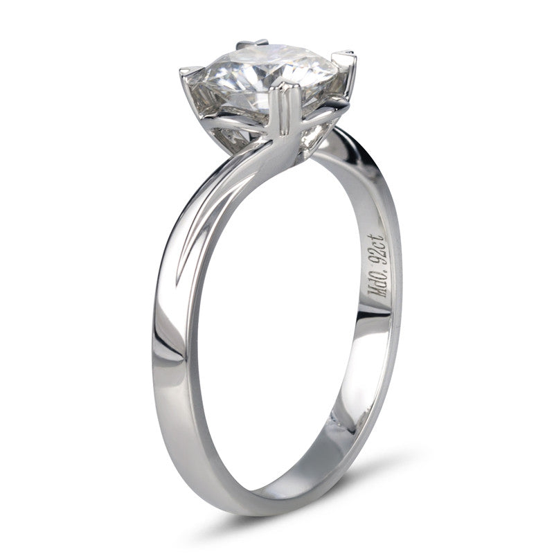 10K Gold Created Diamond 0.3 CT Solitaire Ring