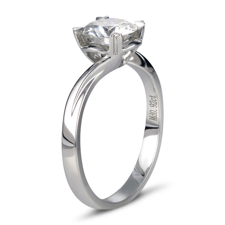 10K Gold Created Diamond 0.3 CT Solitaire Ring
