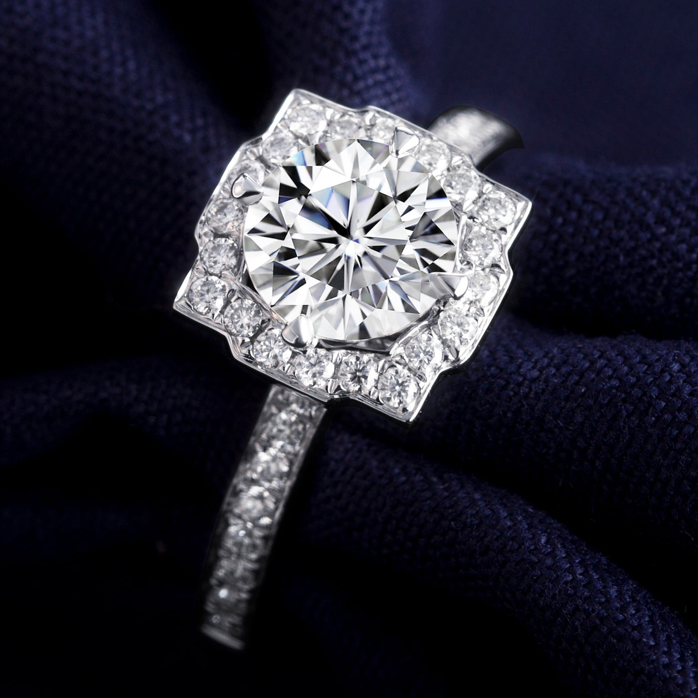 14K Gold 1 TCW Moissanite Ring