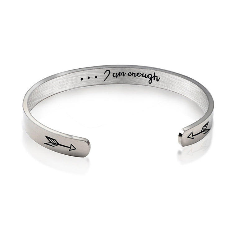 Inspirational Bangle "I Am Enough"