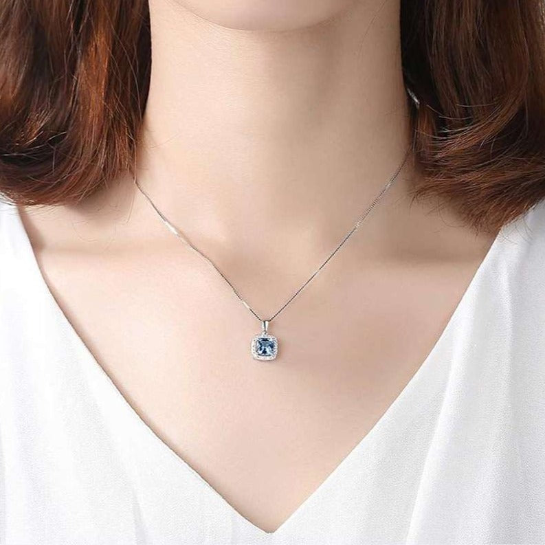 Blue Topaz Simulant Necklace