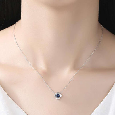 Sapphire Simulant Necklace