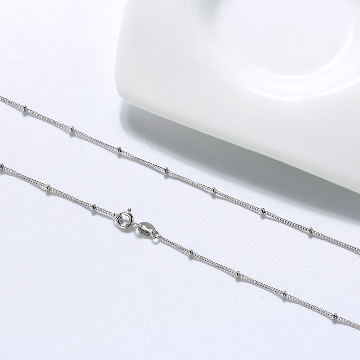 Side Chain Necklace 1.1 mm with 2.0 mm Ball Beads