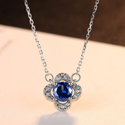 Sapphire Simulant Necklace