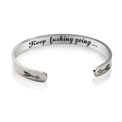 Inspirational Bangle "Keep F***ing Going"