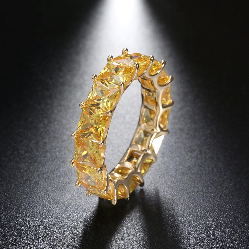 Yellow Diamond Simulant Gold Ring