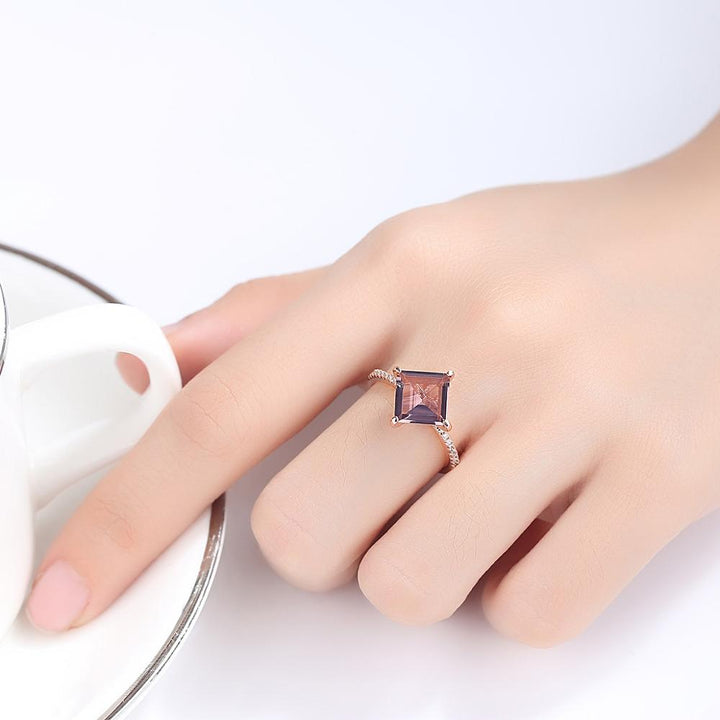 Morganite Simulant Gold Ring