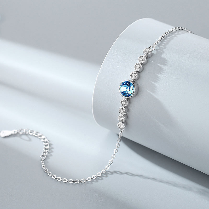 Topaz Simulant Silver Bracelet