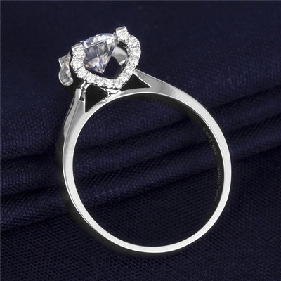 18K Gold 0.3 TCW Created Diamond Engagement Ring