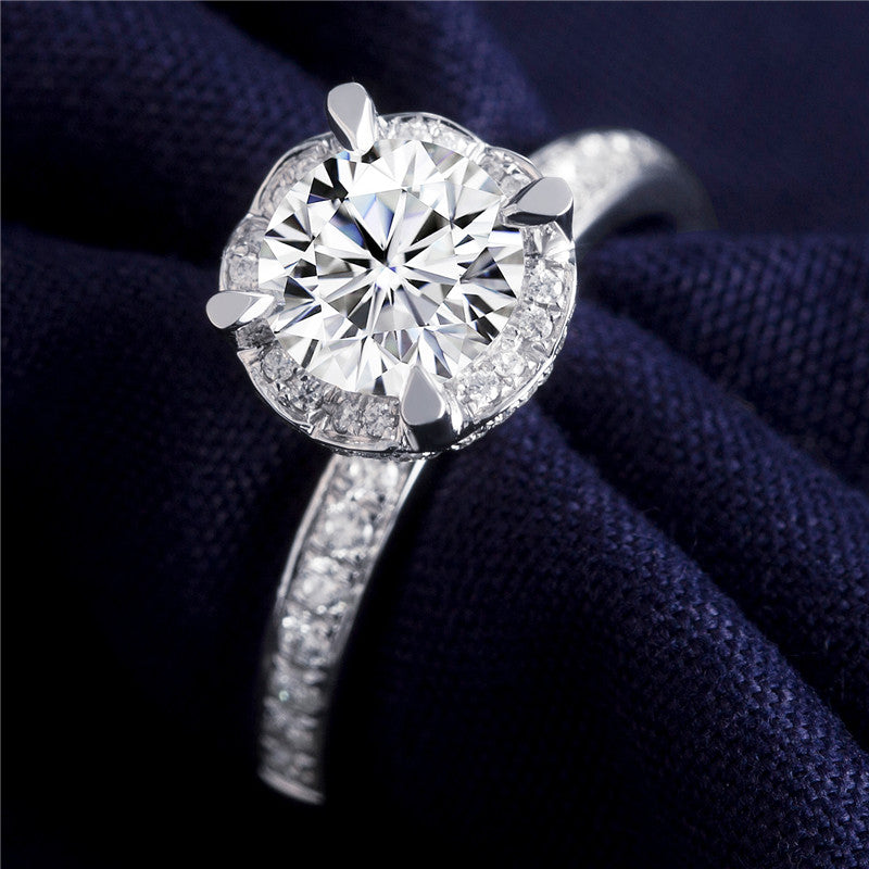 18K Gold 1 ct Moissanite Ring