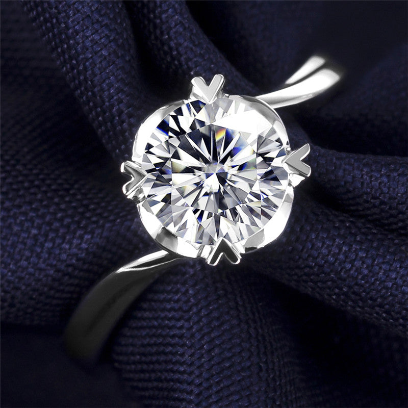 10K Gold Created Diamond 0.3 CT Solitaire Ring