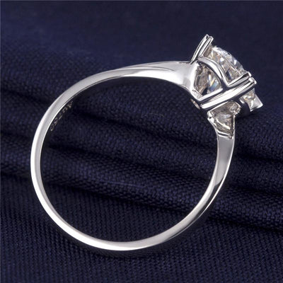 18K Gold 3CT Solitaire Created Diamond Ring