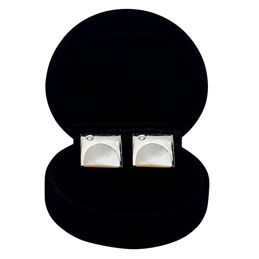 Mother of Pearl Sterling Silver Cufflinks | SilverAndGold