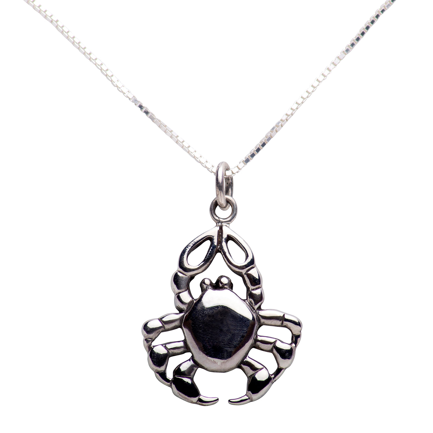 Silver Cancer Zodiac Crab Pendant