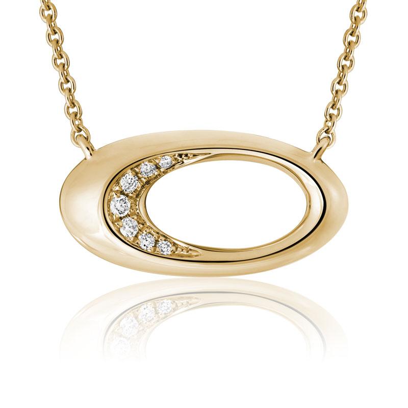 14K Yellow Gold Diamond Necklace