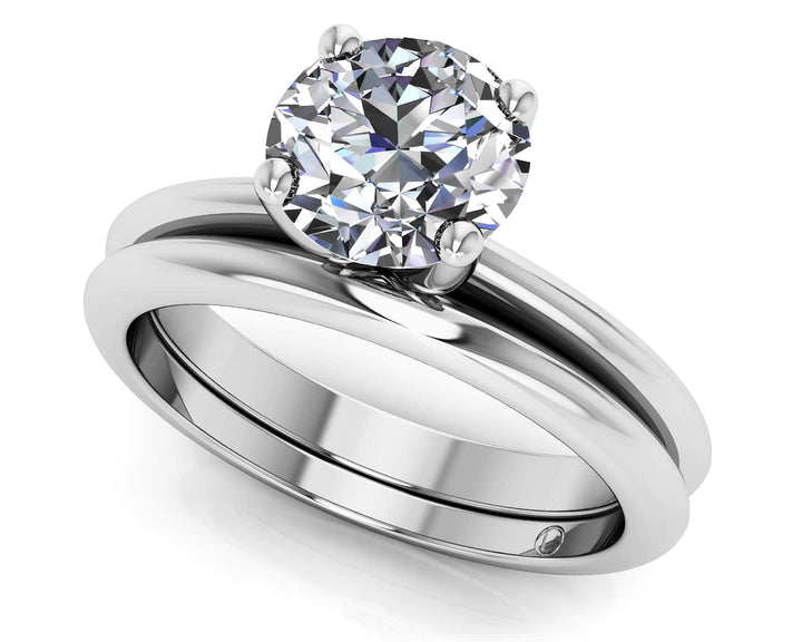 Four Prong Timeless Solitaire Diamond Bridal Set