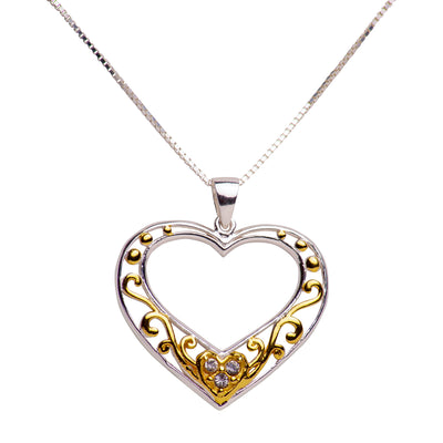 Large Heart Pendant Necklace