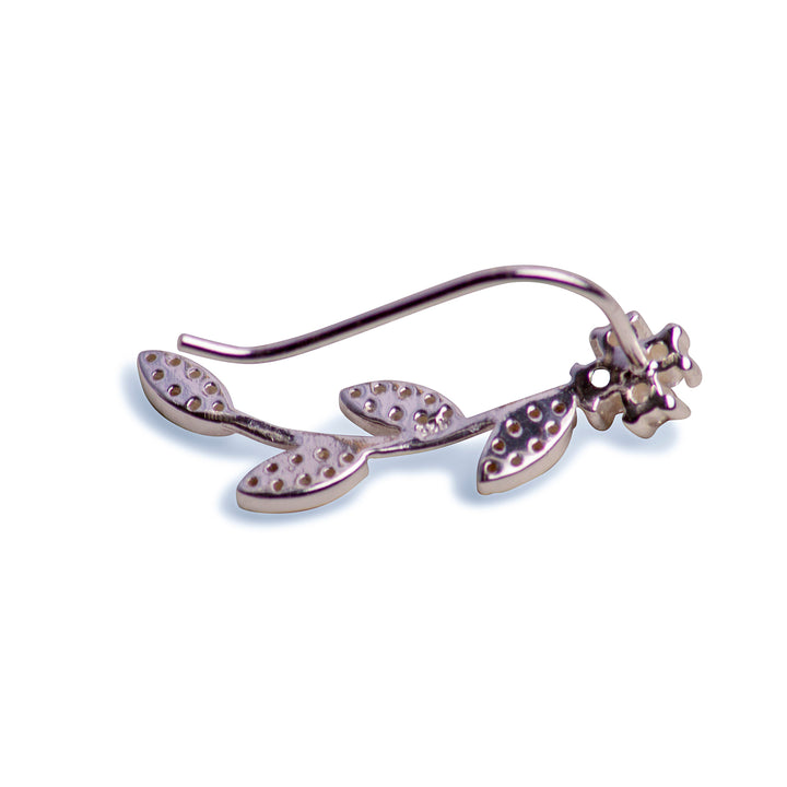 Cubic Zirconia Gold & Silver Flower Earrings | SilverAndGold