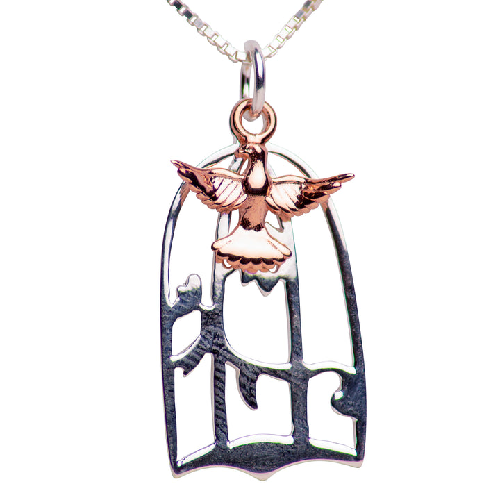 Free Spirit Bird & Birdcage Pendant