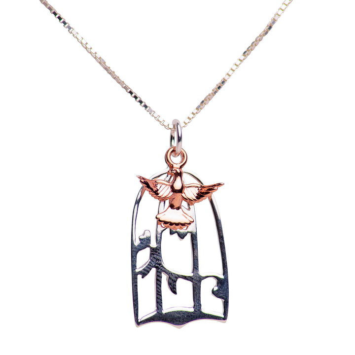 Free Spirit Bird & Birdcage Pendant