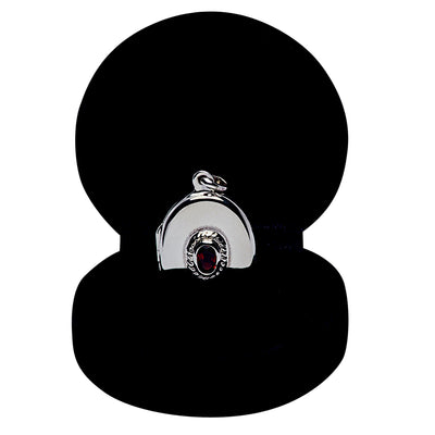 Silver Garnet Locket