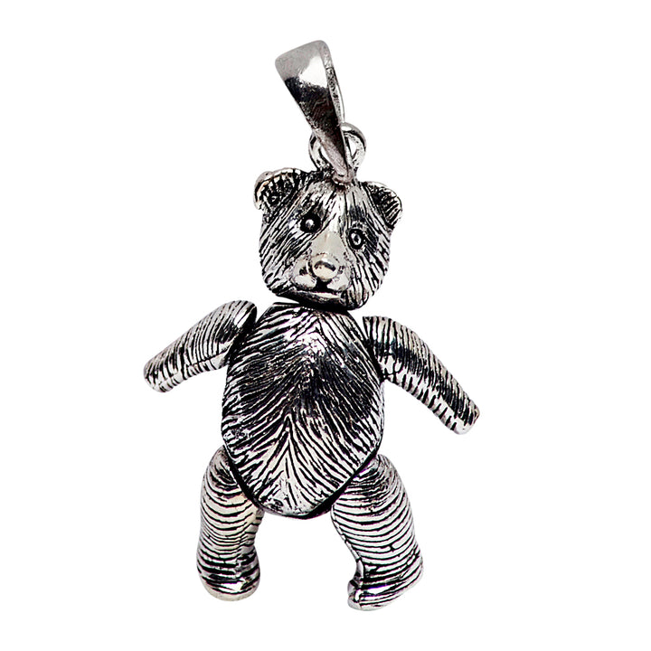 Movable Bear Silver Pendant