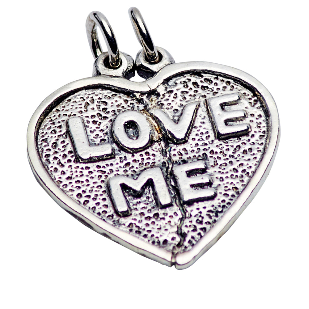 Sterling Silver "Love Me" Heart Pendant