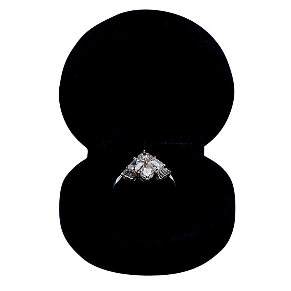 Diamond Simulant Silver Ring