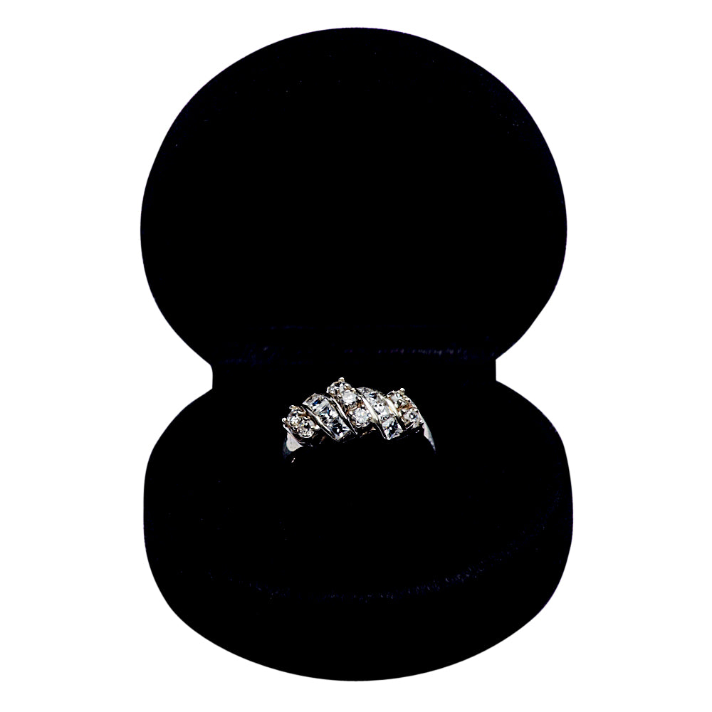 Diamond Simulant Silver Ring