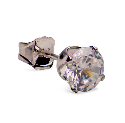 3.0 ctw Cubic Zirconia Round Stud Earrings | SilverAndGold