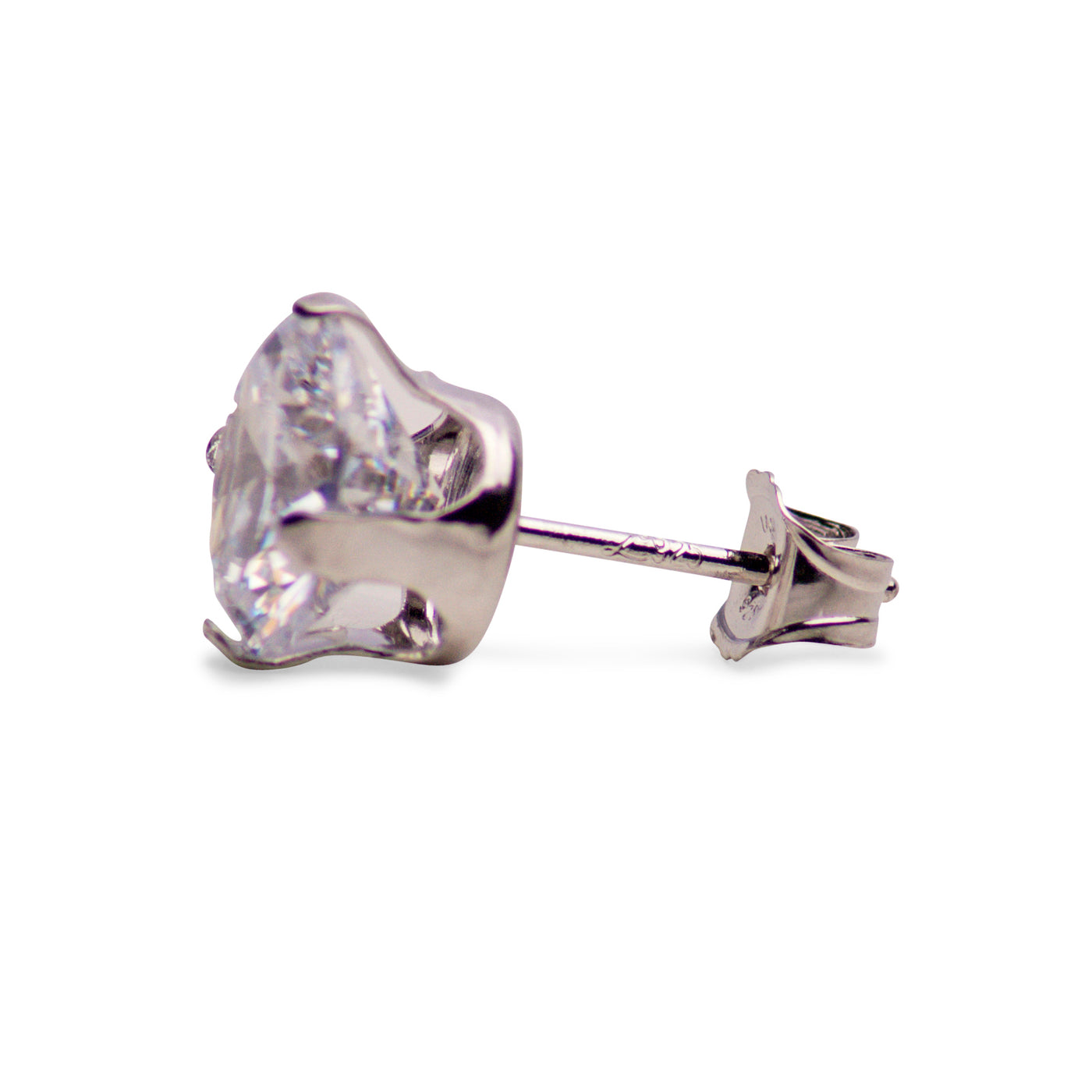 Sterling Silver Cubic Zirconia Round Stud Earrings | SilverAndGold