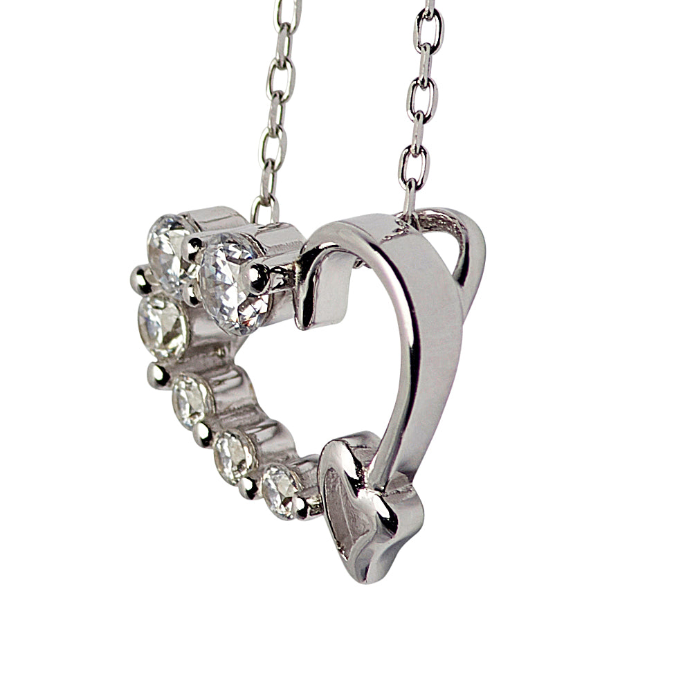 Swarovski Crystal 925 Sterling Silver Heart Necklace