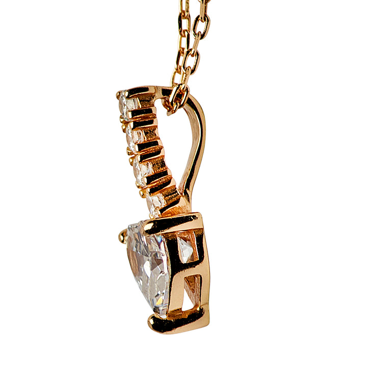 Gold Crystal Heart Pendant