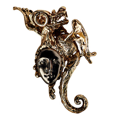 Dragon Lady Silver Pendant & Brooch