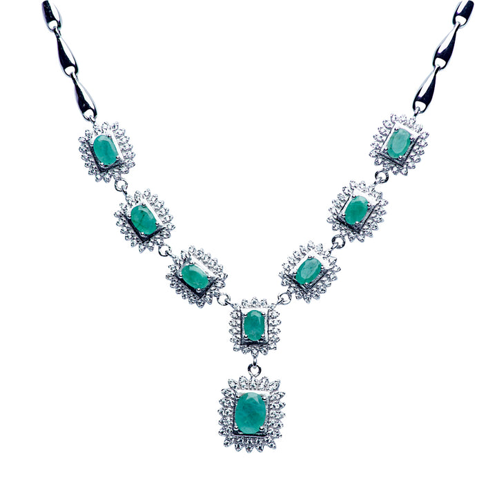Emerald Regal Silver Necklace