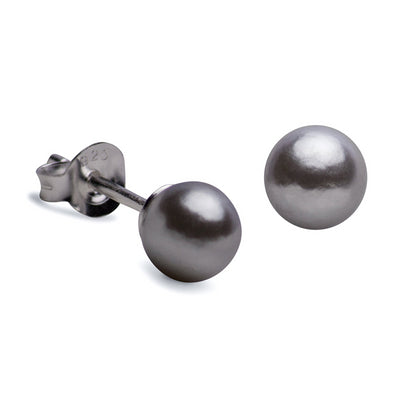 Grey South Seas Pearl Earrings | SilverAndGold