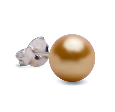 8 mm Gold Cultured Pearl Earrings | SilverAndGold