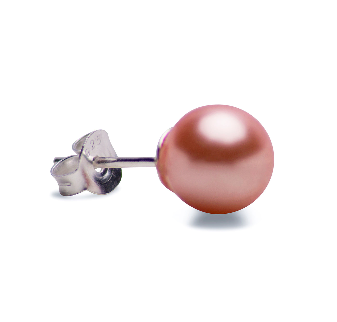 Peach South Seas Pearl Earrings | SilverAndGold